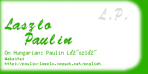 laszlo paulin business card